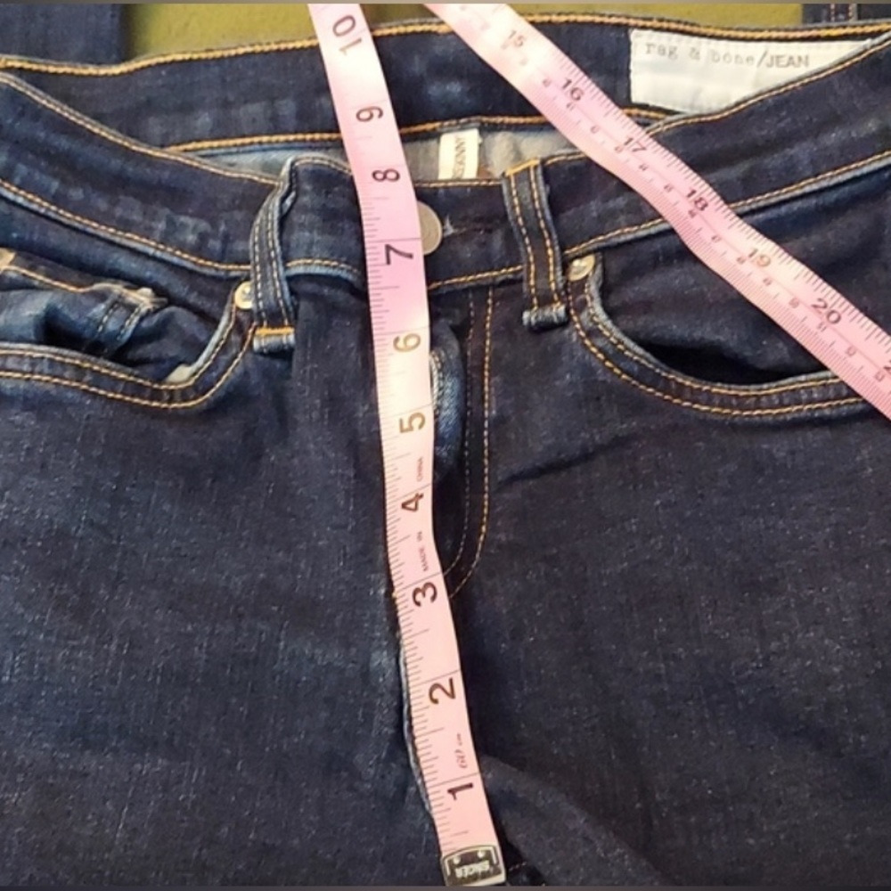 RAG & BONE Heritage High Rise Skinny Denim Jeans Size 25 - Picture 7 of 10